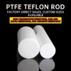 100% Virgin PTFE Rod – 3 Inches Long, 6mm Diameter, Custom Sizes for Automotive Seals