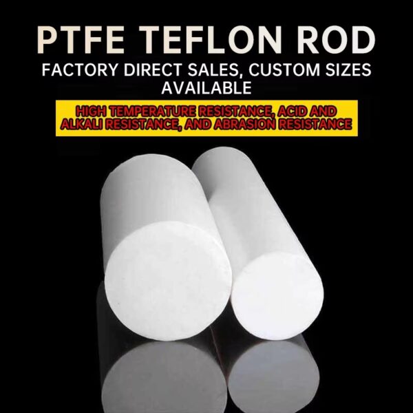 100% Virgin PTFE Rod – 3 Inches Long, 6mm Diameter, Custom Sizes for Automotive Seals