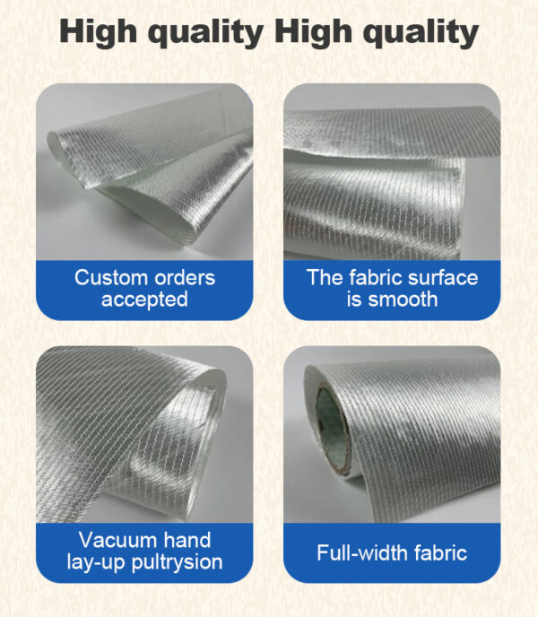 Fiberglass CSM 1708 Mat Cloth Biaxial Fabric for GRP Boat Roofing Marine Repair