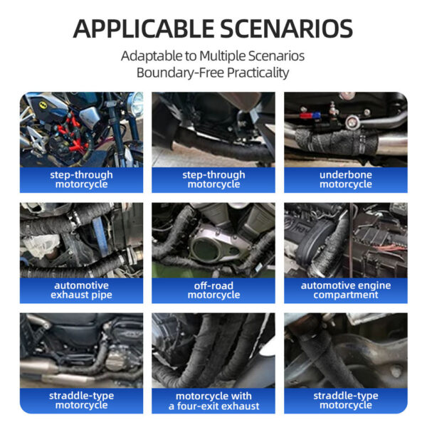 Titanium Exhaust Wrap Heat Insulation Tape